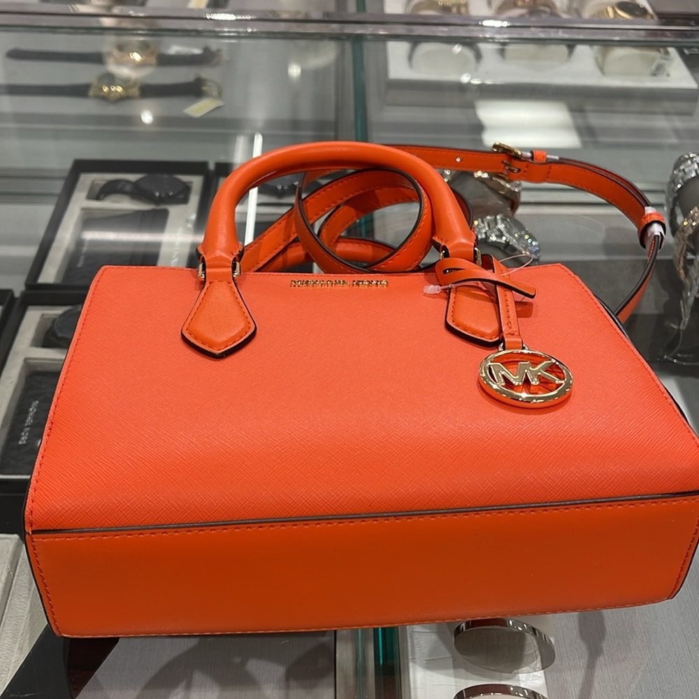 MICHAEL KORS
Sheila Small Faux Saffiano Leather Satchel
Poppy 
NWT - Picture 15 of 16